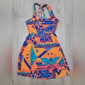 Black Bead Women's Summer Dress. Sz S. Lined. Pit To Pit is 15".